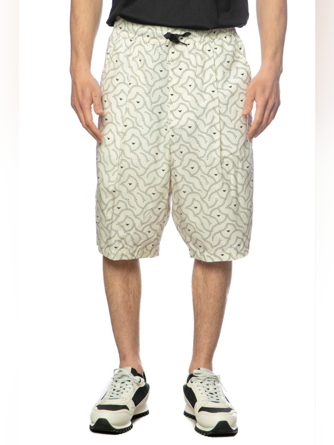 Emporio Armani Cream Patterned Men’s Shorts